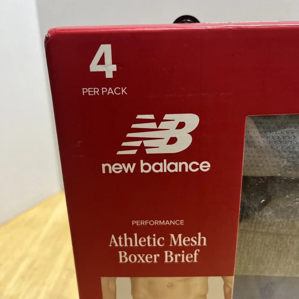 New Balance‎ Men's 4 Pack Performance Athletic Mesh Boxer Brief Men's S 28-30